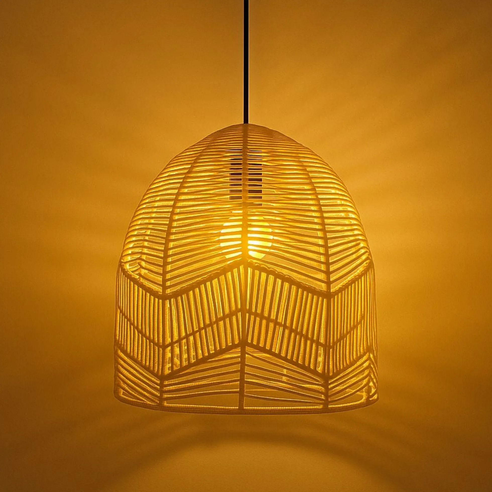Lámpara colgante de mimbre "NORMA" - Ø45cm - E27
