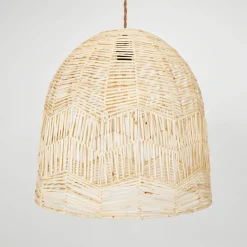 Lámpara colgante de mimbre