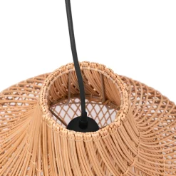 Lámpara colgante de mimbre