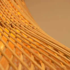 Lámpara colgante de mimbre