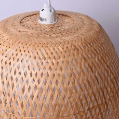 Lámpara colgante de ratán 