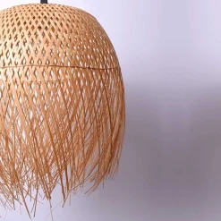 Lámpara colgante de ratán 