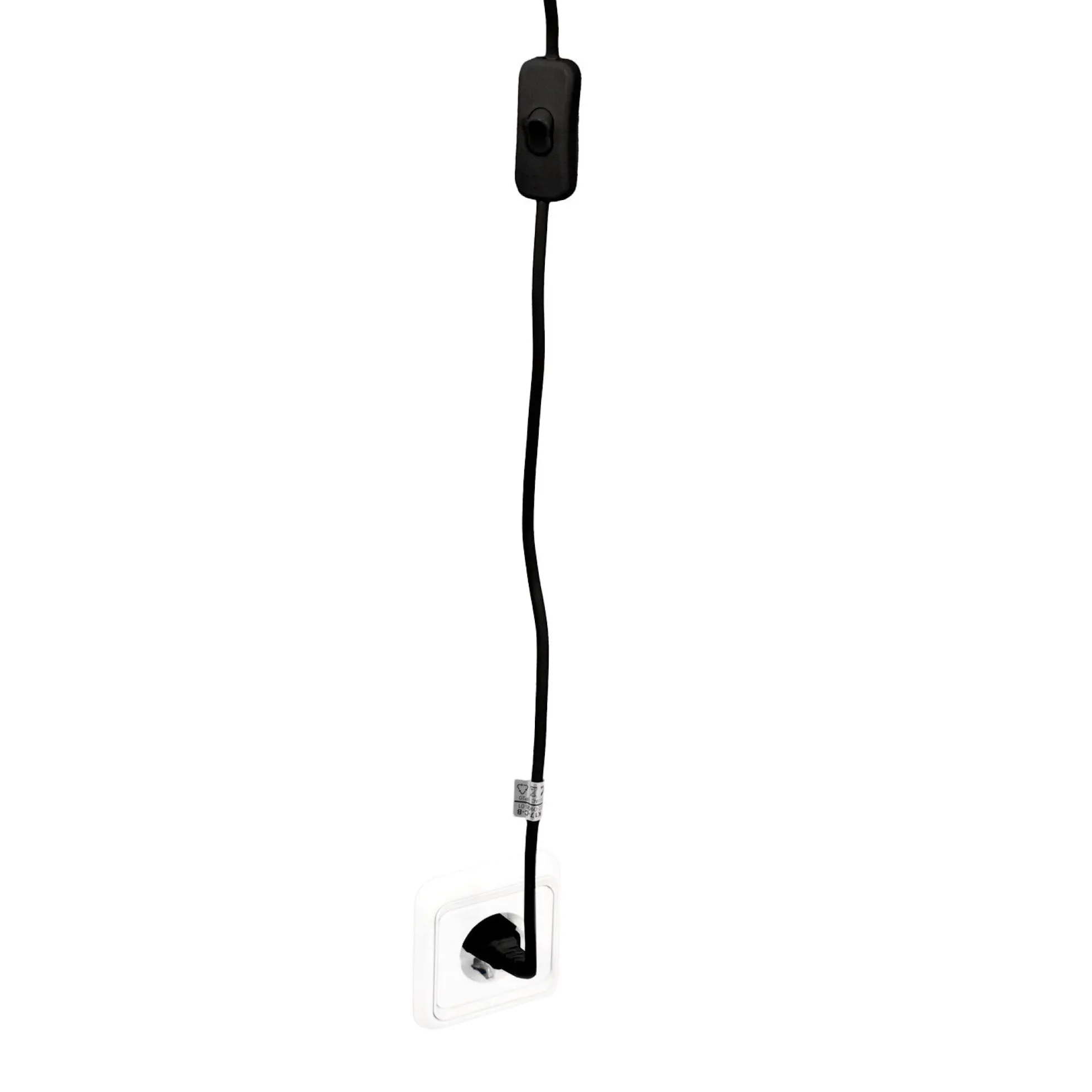 Lámpara colgante de yute "RAWA" con interruptor y enchufe - E27