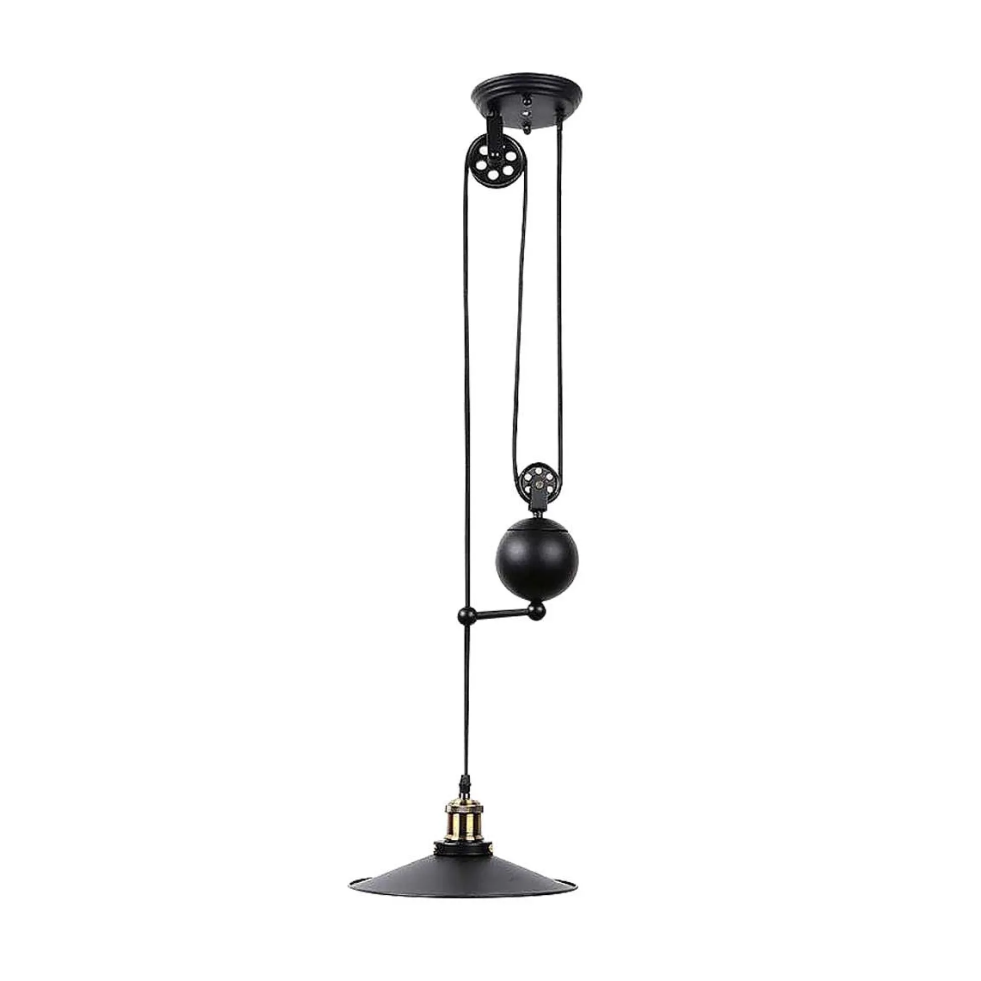Lámpara colgante industrial polea "CLOCK WORK"