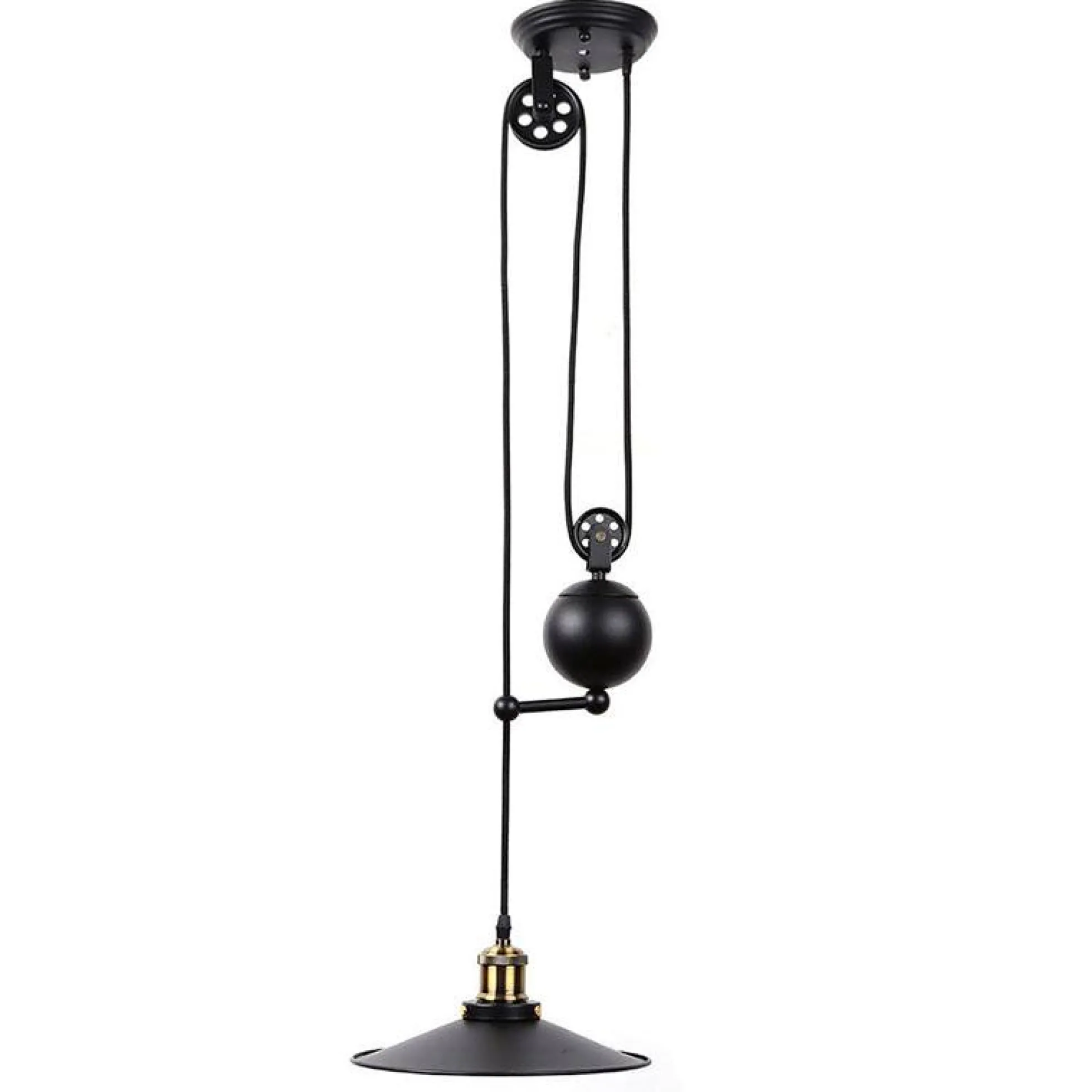 Lámpara colgante industrial polea "CLOCK WORK"