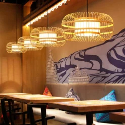 Lámpara colgante japonesa de bambú "KAIZEN"