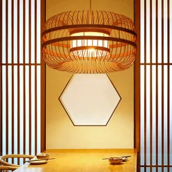 Lámpara colgante japonesa de bambú "KAIZEN"