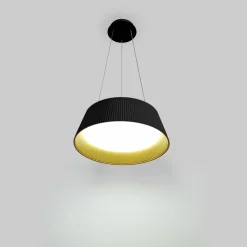 Lámpara colgante LED CCT 24W - Efecto madera - ø46cm
