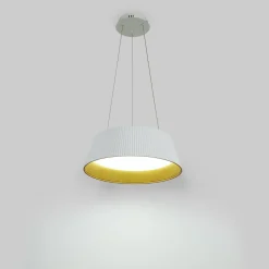 Lámpara colgante LED CCT 24W - Efecto madera - ø46cm