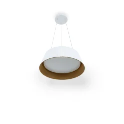 Lámpara colgante LED CCT 24W - Efecto madera - ø46cm