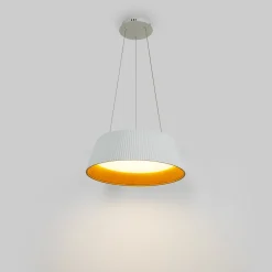 Lámpara colgante LED CCT 24W - Efecto madera - ø46cm