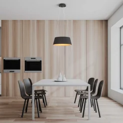 Lámpara colgante LED CCT 24W - Efecto madera - ø46cm