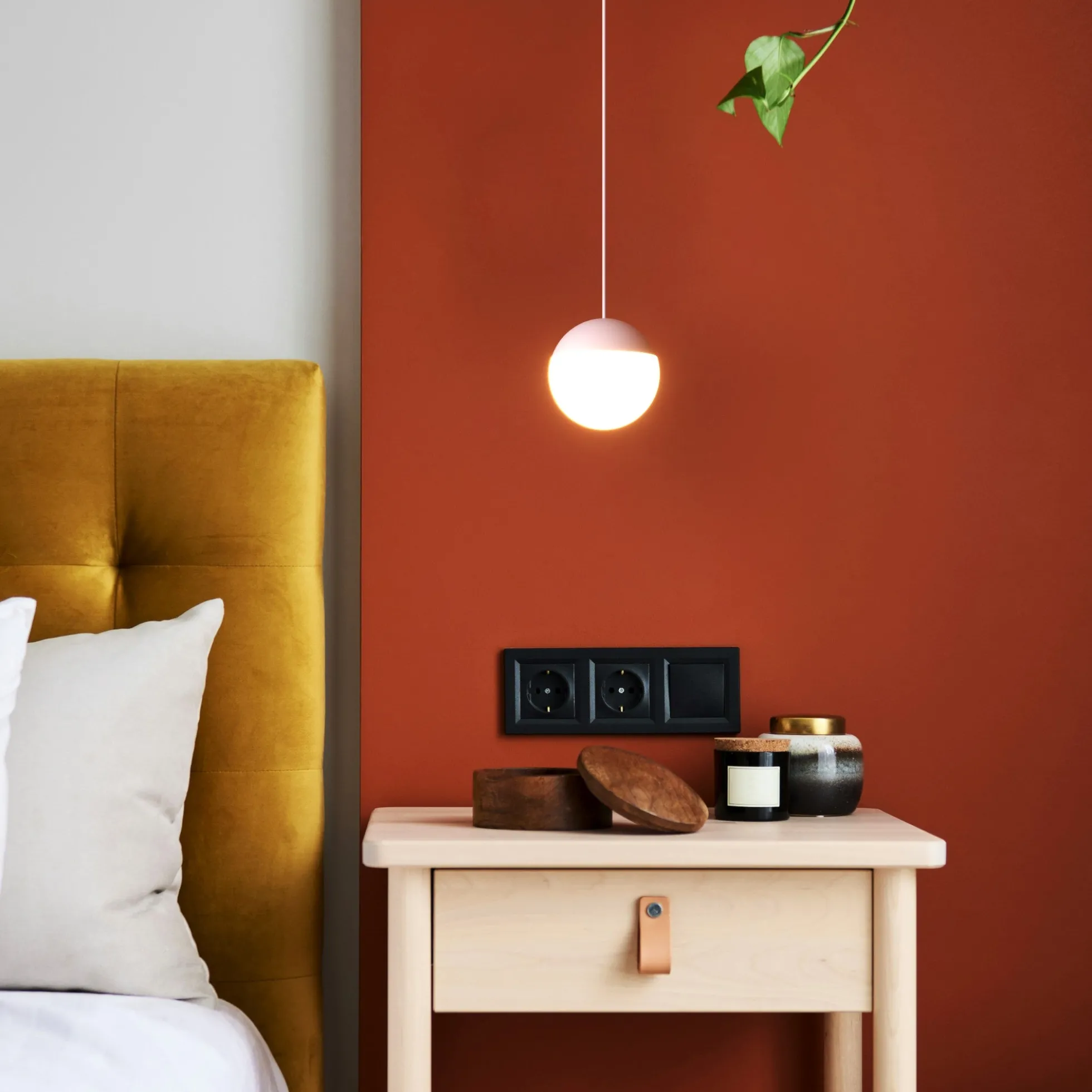 Lámpara colgante LED esférica "ASTRO" - 9W - Luz cálida