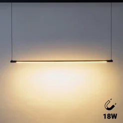 Lámpara colgante LED horizontal para carril magnético - 48V - 18W - 2800K - 100cm