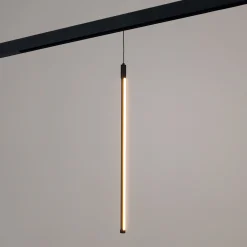 Lámpara colgante LED vertical para carril magnético - 48V - 12W - 2800K - Negra