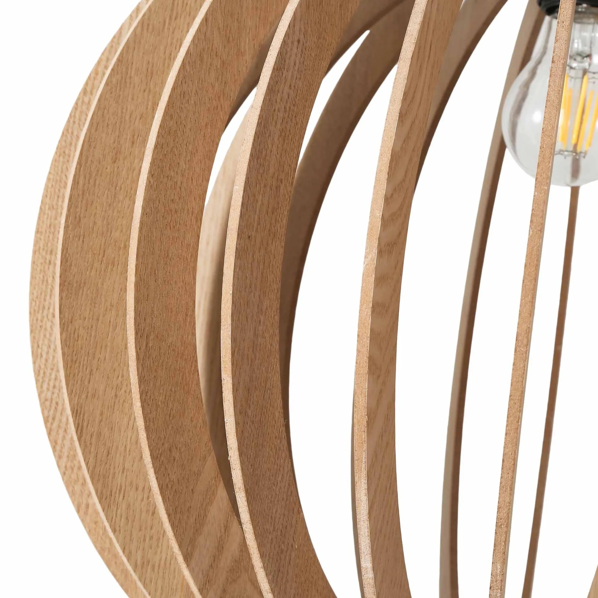 Lámpara colgante madera "BURMA" - Ø 45cm - E27