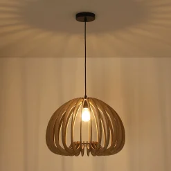 Lámpara colgante madera "MARGE" - Ø 45cm - E27