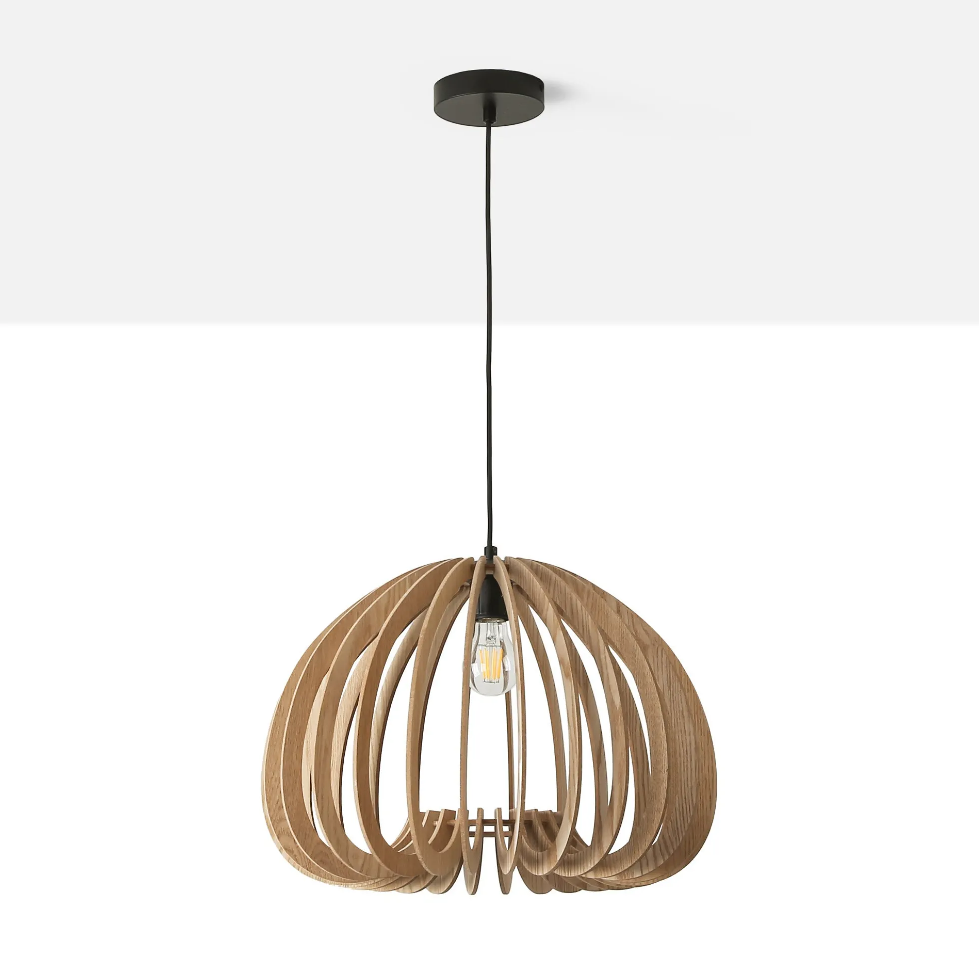 Lámpara colgante madera "MARGE" - Ø 45cm - E27