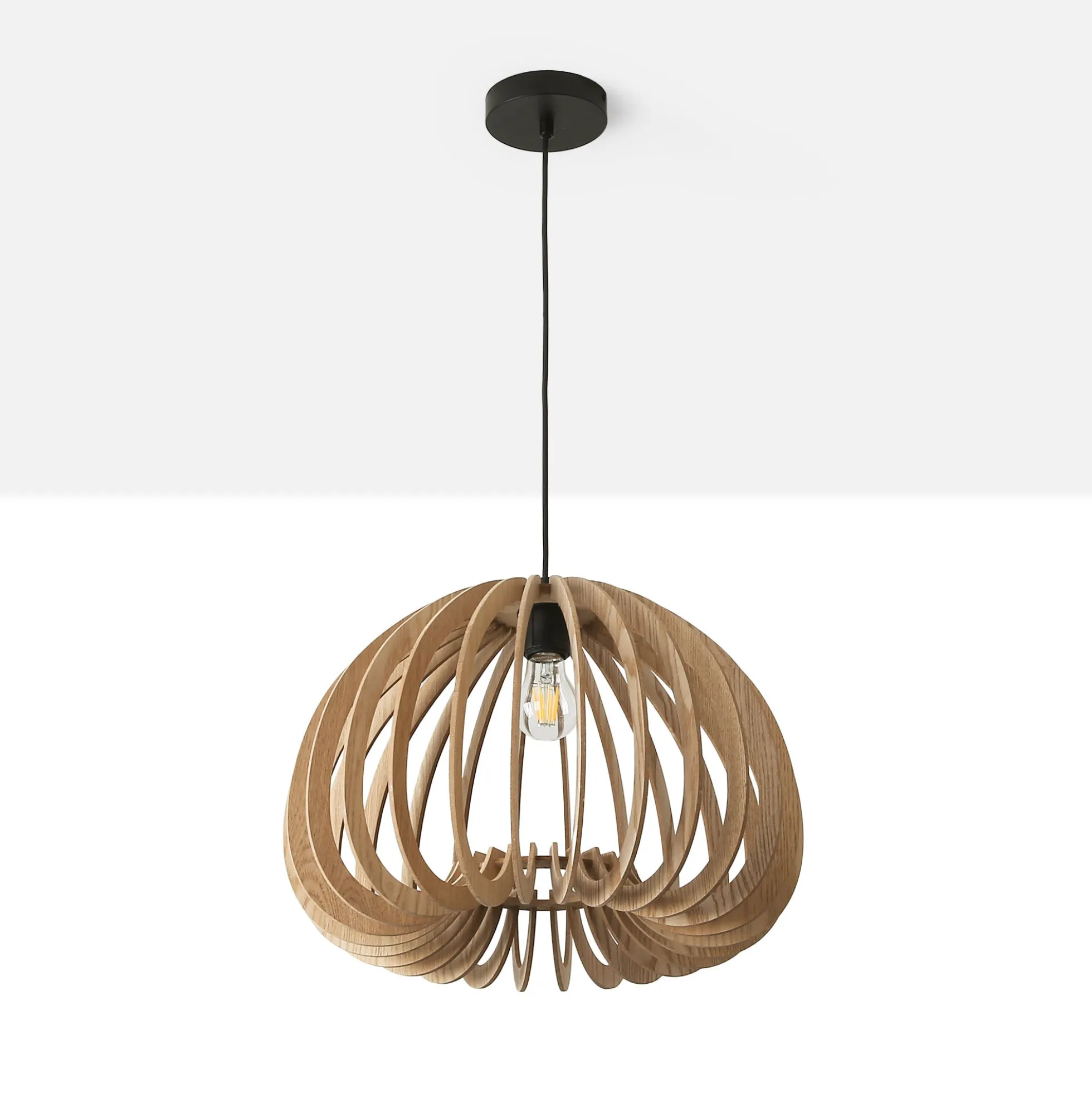 Lámpara colgante madera "MARGE" - Ø 45cm - E27