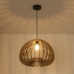 Lámpara colgante madera