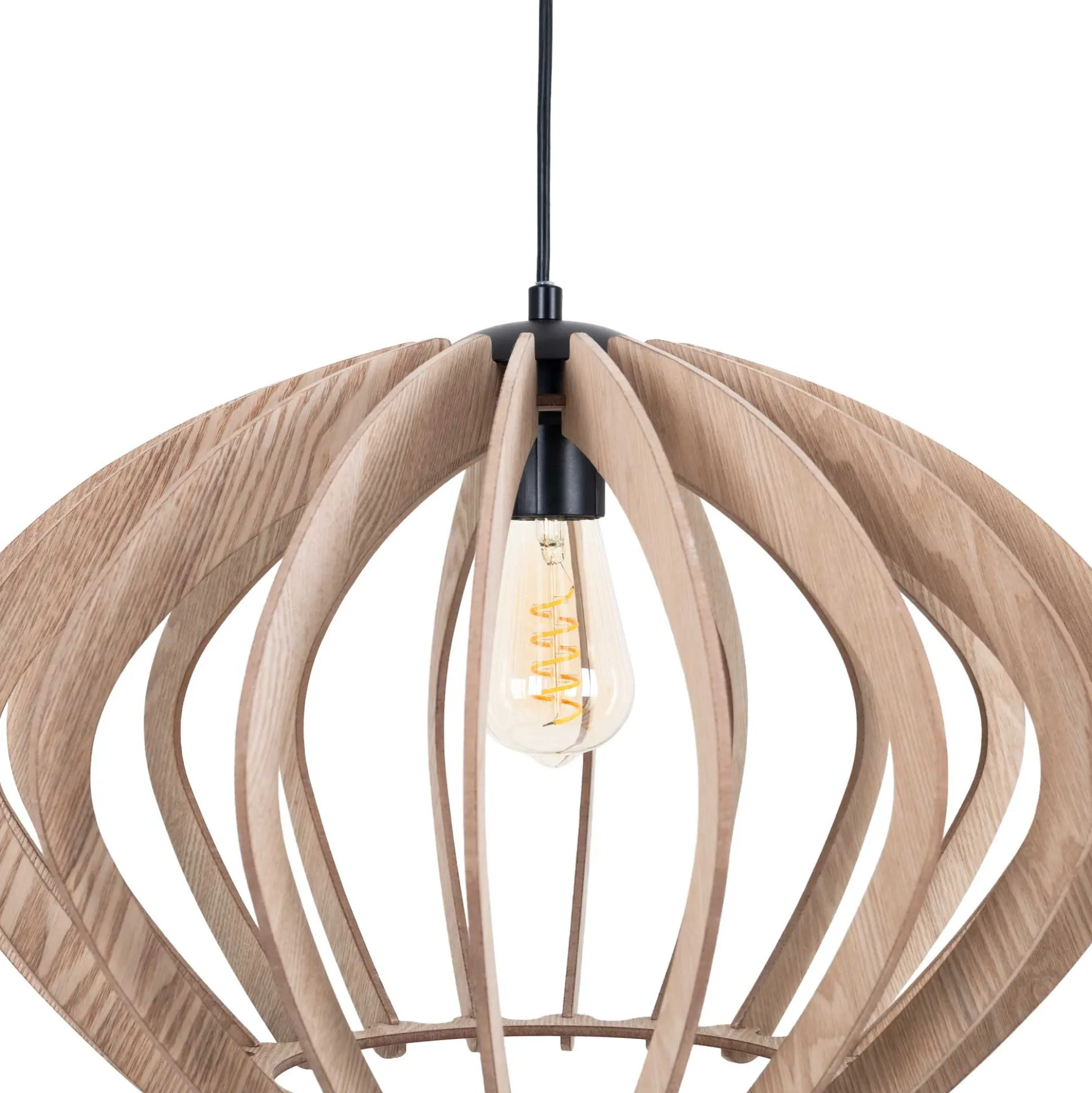 Lámpara colgante madera "Pili" - Ø 48cm - 1 x E27