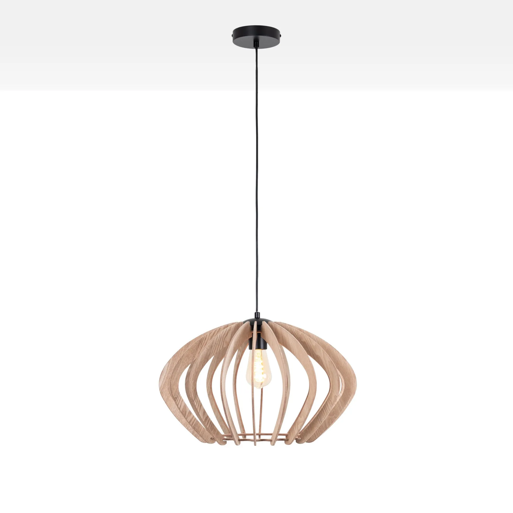 Lámpara colgante madera "Pili" - Ø 48cm - 1 x E27