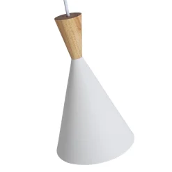 Lámpara colgante nórdica en metal y madera 