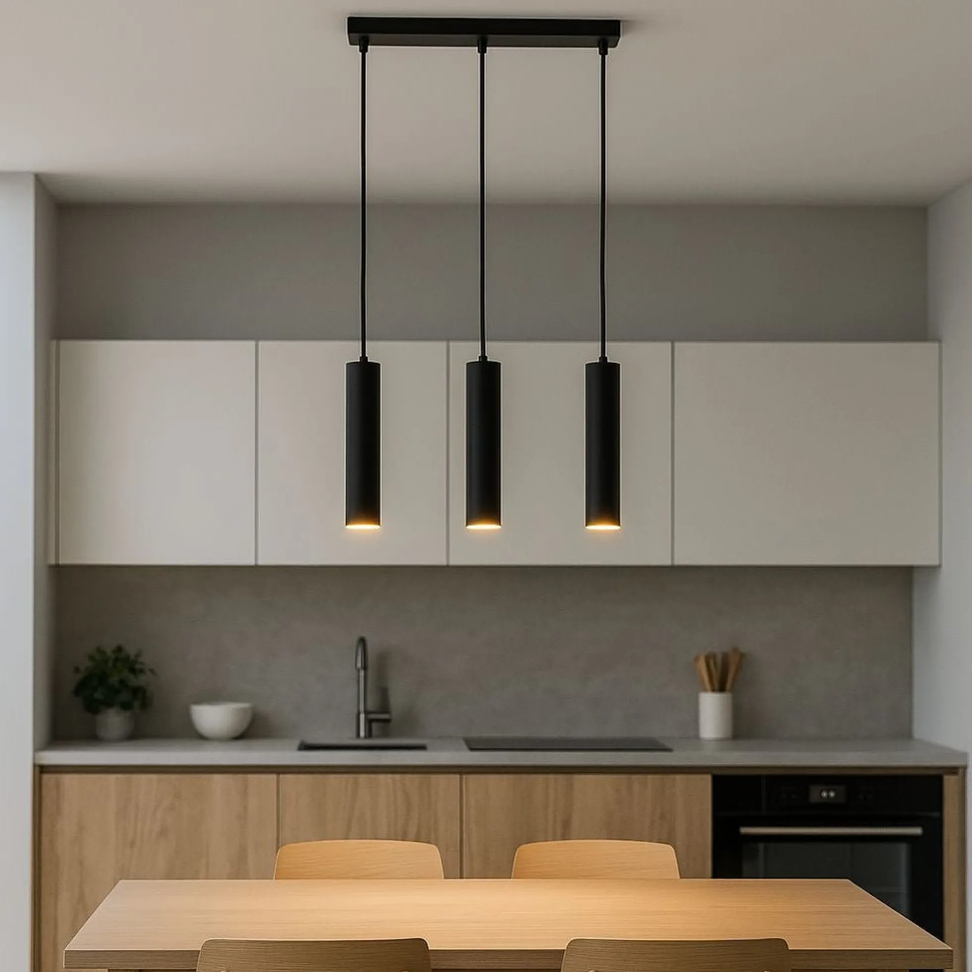Lámpara colgante triple minimalista "Bila 3" - GU10