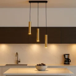 Lámpara colgante triple minimalista