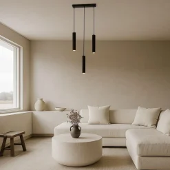 Lámpara colgante triple minimalista