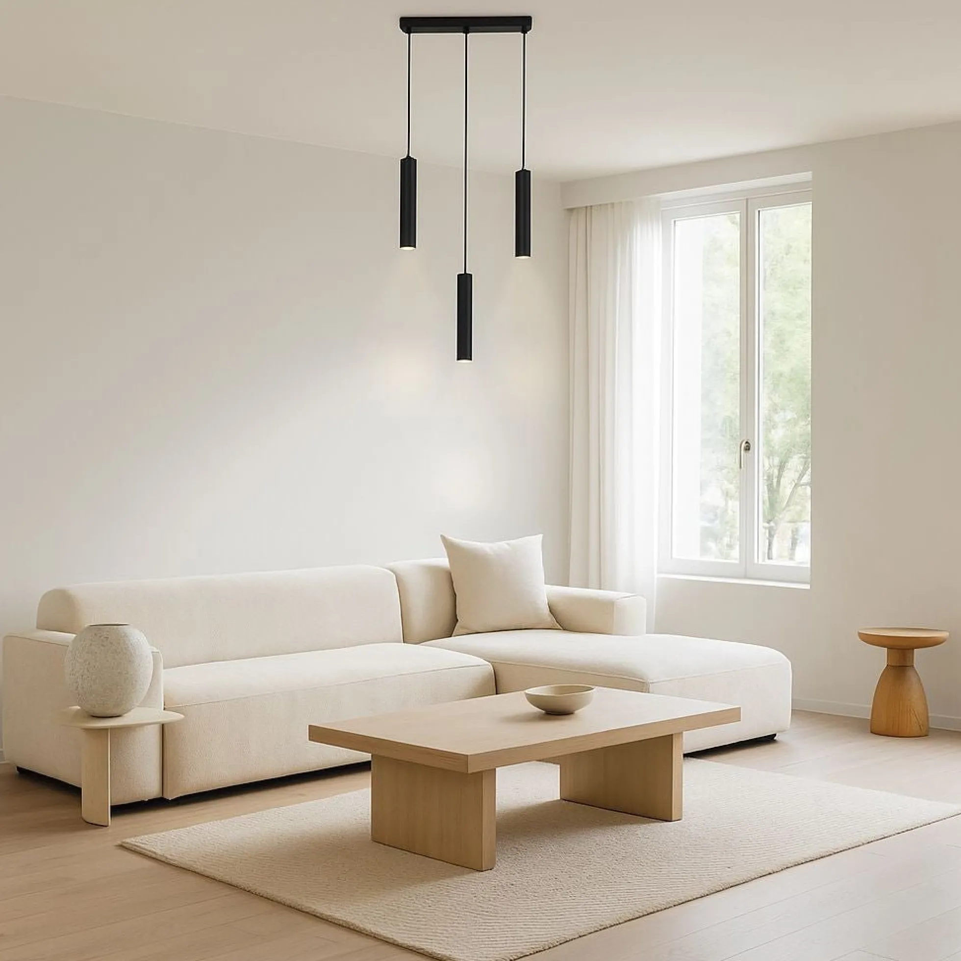 Lámpara colgante triple minimalista "Bila 3" - GU10