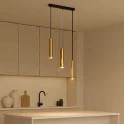 Lámpara colgante triple minimalista
