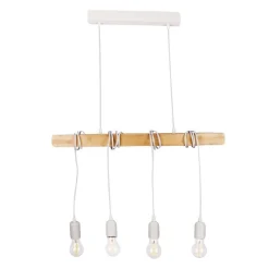 Lámpara colgante vintage madera 