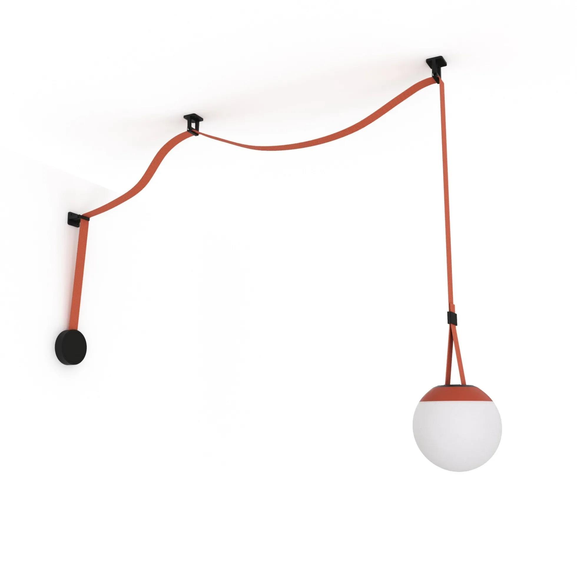 Lámpara configurable "Axia 4" - KIT lámpara bola 12W + cinta textil eléctrica + accesorios