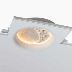 Lámpara de escayola trimless en forma de luna 