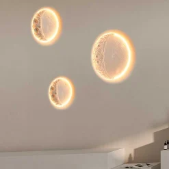 Lámpara de escayola trimless en forma de luna 