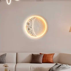 Lámpara de escayola trimless en forma de luna 