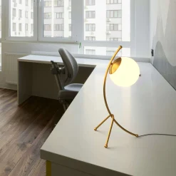 Lámpara de mesa bola cristal 