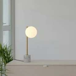 Lámpara de mesa bola cristal 