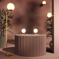 Lámpara de mesa bola cristal