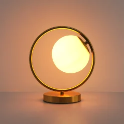 Lámpara de mesa bola cristal 