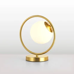 Lámpara de mesa bola cristal 