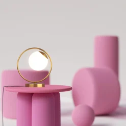 Lámpara de mesa bola cristal 