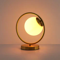 Lámpara de mesa bola cristal 
