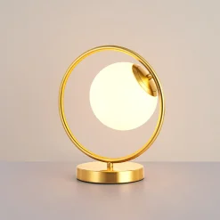 Lámpara de mesa bola cristal 