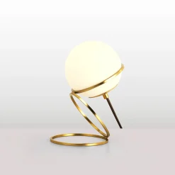 Lámpara de mesa bola cristal 