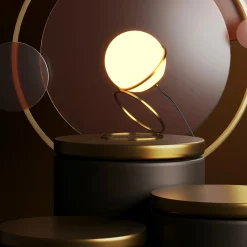 Lámpara de mesa bola cristal 