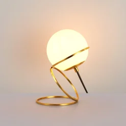 Lámpara de mesa bola cristal 