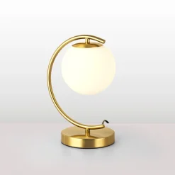 Lámpara de mesa bola cristal