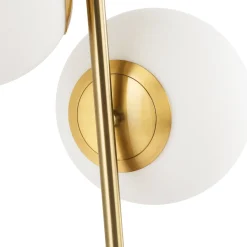 Lámpara de mesa bola cristal triple 